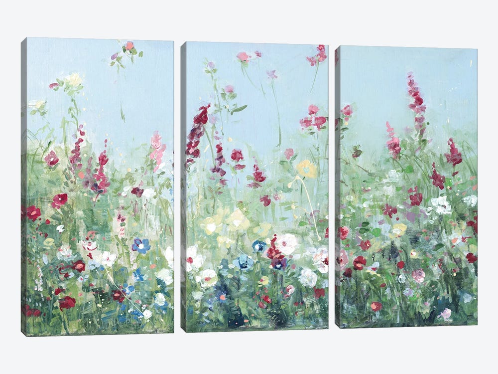 Sweet Summer Meadow by Sally Swatland 3-piece Canvas Print