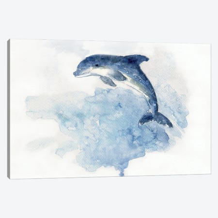 Wave Jumping Canvas Print #SWA364} by Sally Swatland Canvas Art Print