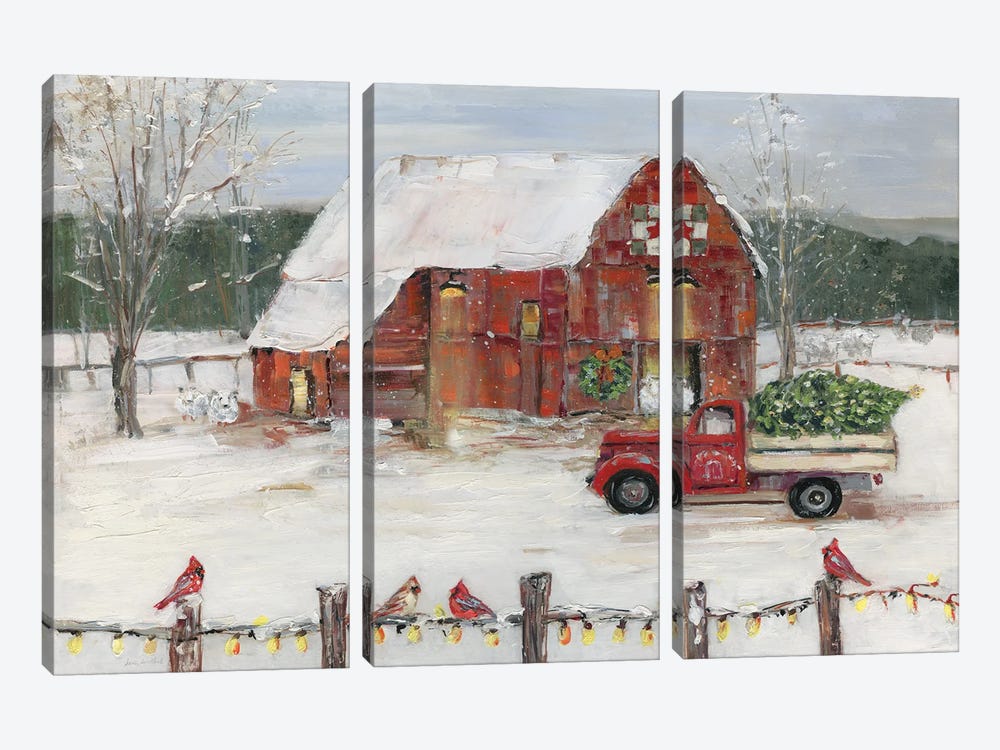 Christmas Farmyard by Sally Swatland 3-piece Art Print