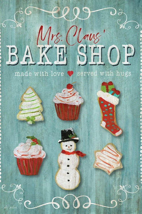 Mrs. Claus Bake Shop by Sally Swatland wall art