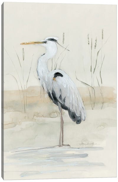 Heron II Canvas Art Print - Marsh & Swamp Art