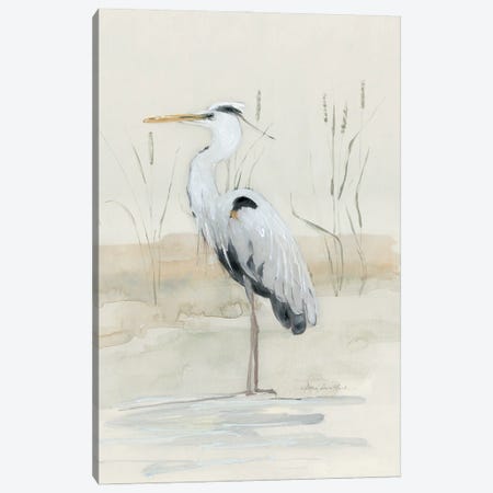 Heron II Canvas Print #SWA397} by Sally Swatland Canvas Artwork