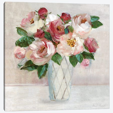 Shades of Blush Bouquet Canvas Print #SWA400} by Sally Swatland Art Print