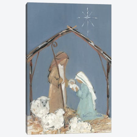 Twilight Nativity Family Canvas Print #SWA404} by Sally Swatland Canvas Wall Art