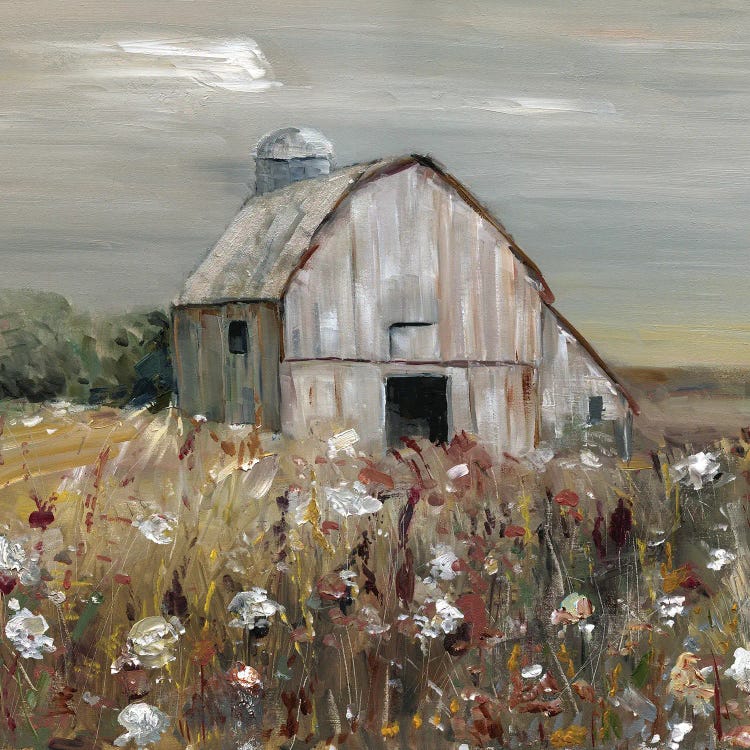 Wildflower Barn by Sally Swatland wall art