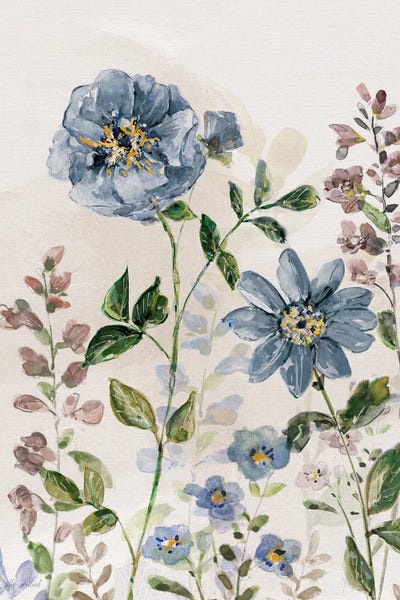 Sally Swatland: Blushing Blue Garden II by Sally Swatland