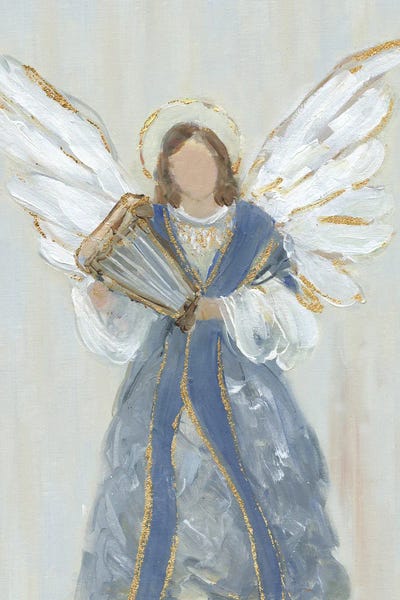 Sally Swatland - Steelpix Metal Wall Art: Angel In Blue I by Sally Swatland