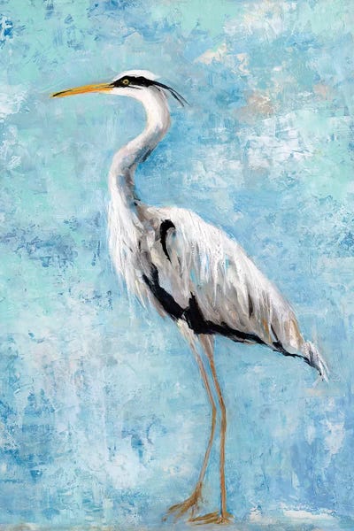 Nautical Décor: Hazy Morning Heron II by Sally Swatland