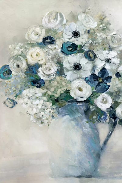 Anemones: Anemone And Blue by Sally Swatland