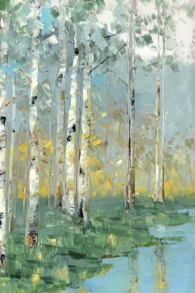 Abstract Floral & Botanical: Birch Reflections III by Sally Swatland