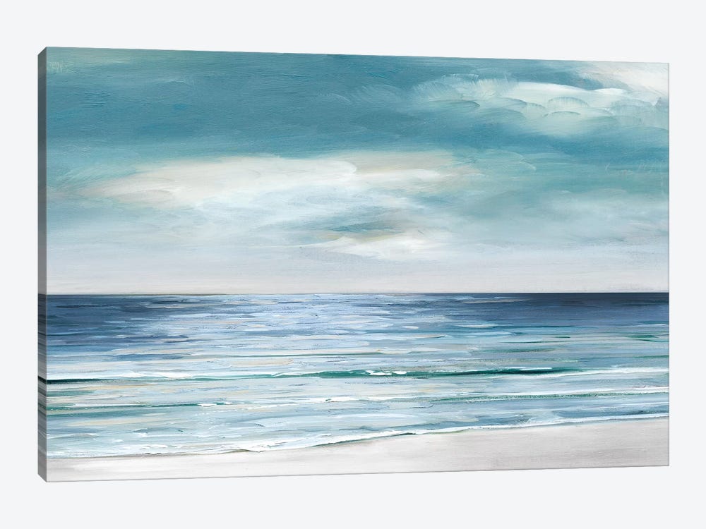 Blue Silver Shore by Sally Swatland 1-piece Canvas Art Print
