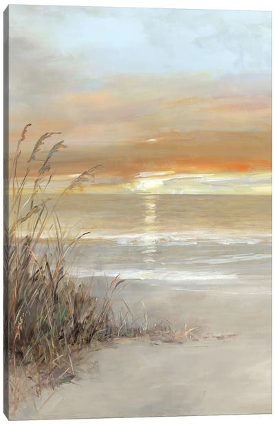 Malibu Sunset Canvas Art Print - Coastal Art
