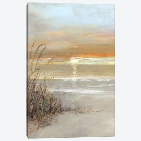 Malibu Sunset Canvas Print #SWA76} by Sally Swatland Canvas Art