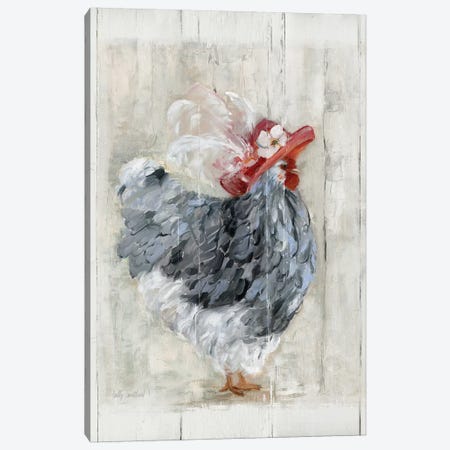 Sunday Best Hen Canvas Print #SWA78} by Sally Swatland Art Print