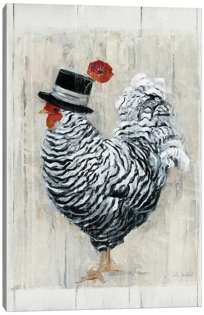 Sunday Best Rooster Canvas Art Print - Farmhouse Kitchen Art