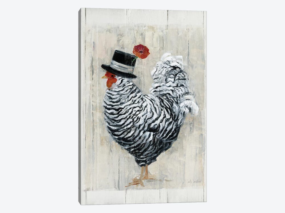 Sunday Best Rooster by Sally Swatland 1-piece Art Print
