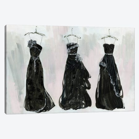 Black and Bling I Canvas Print #SWA83} by Sally Swatland Canvas Artwork