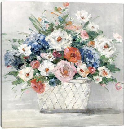 Afternoon Blush Canvas Art Print - Bouquet Art