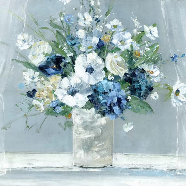 Be Happy Blue by Sally Swatland canvas print