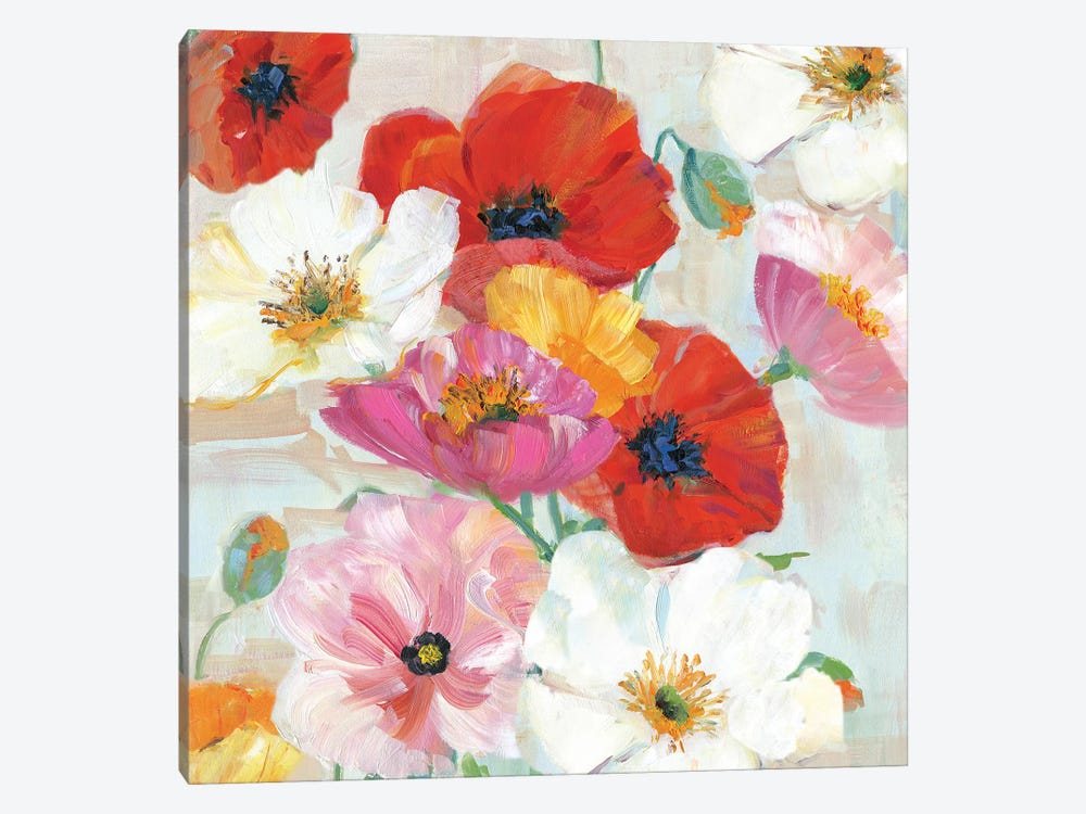 Confetti Flowers I by Sally Swatland 1-piece Canvas Art