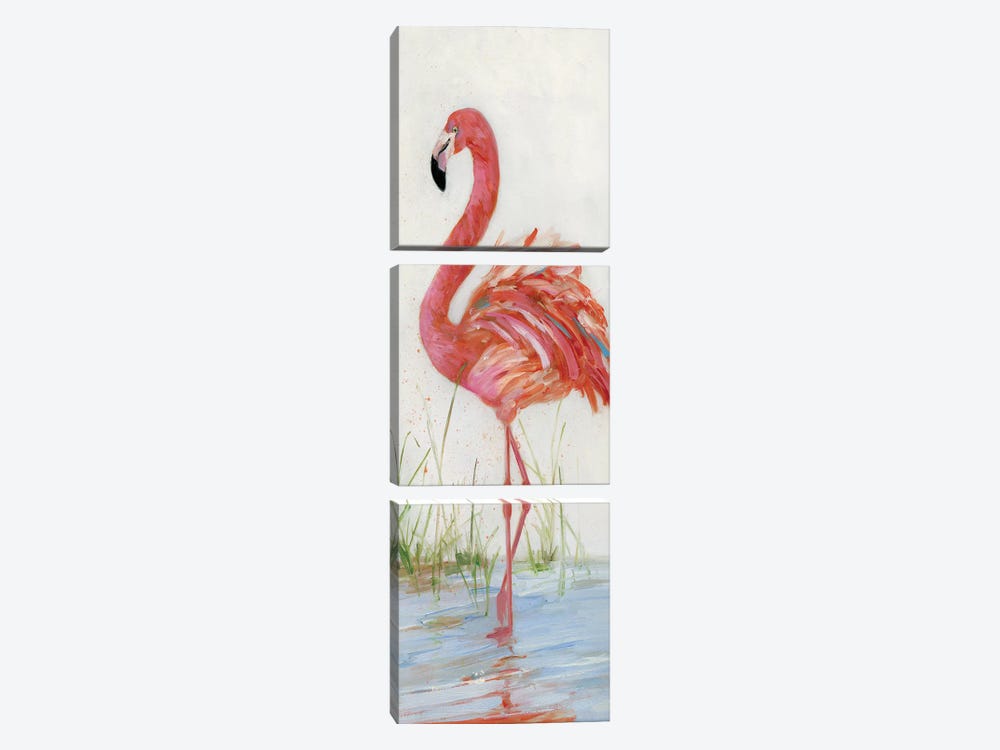 Flamingo II by Sally Swatland 3-piece Canvas Art Print
