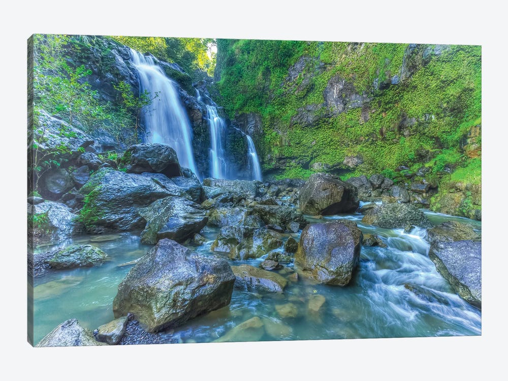 Waikani Falls, Hana Highway near Hana, East Maui, Hawaii, USA by Stuart Westmorland 1-piece Canvas Art