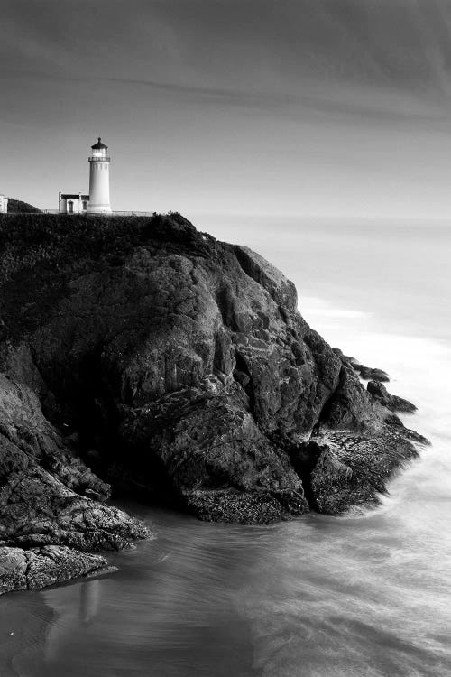 North Head Lighthouse In B&W, North Head, Cape Disappointment State Park, Washington, USA by Stuart Westmorland wall art