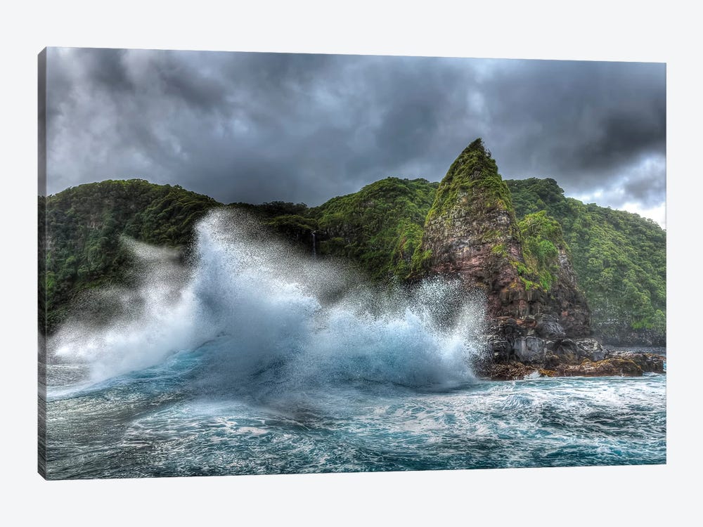 Jurassic Rock, Rugged Coastline of North East Shoreline of Maui, Hawaii by Stuart Westmorland 1-piece Canvas Art Print