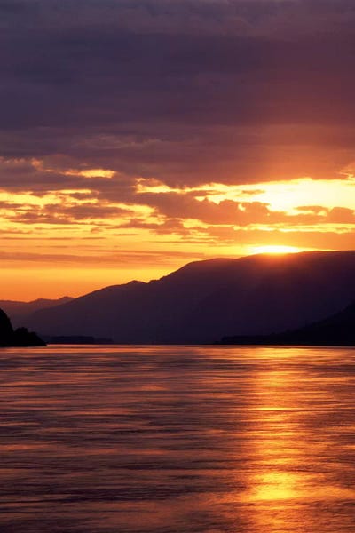Mountain Sunrises & Sunsets: Columbia River Gorge At Sunset, Oregon, USA by Stuart Westmorland