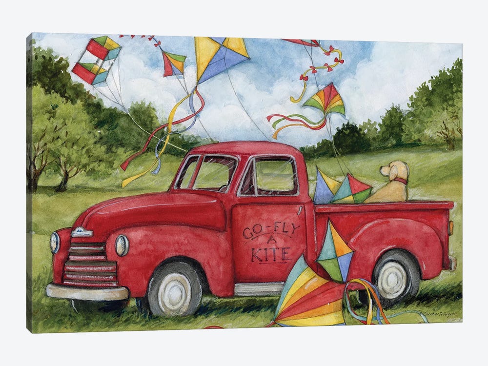 Go Fly A Kite Truck by Susan Winget 1-piece Canvas Art