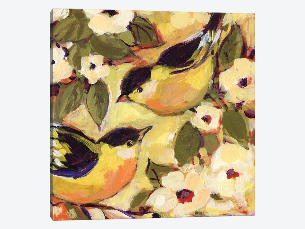 Gold Finch Pair Yellow by Susan Winget 1-piece Canvas Art