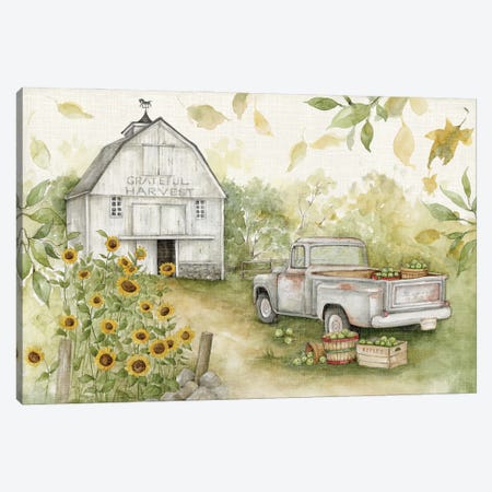 Gray Barn-Horiztontal Canvas Print #SWG115} by Susan Winget Canvas Art