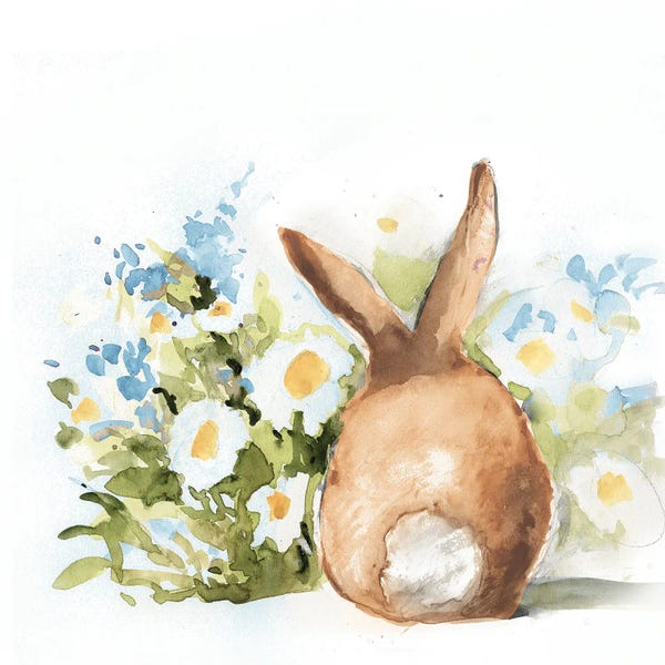 Susan Winget: Grey Bunny Back II by Susan Winget