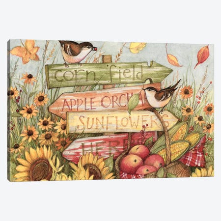 Harvest Signs Canvas Print #SWG122} by Susan Winget Canvas Wall Art