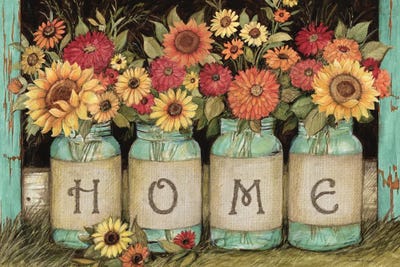 Home Mason Jars by Susan Winget canvas print