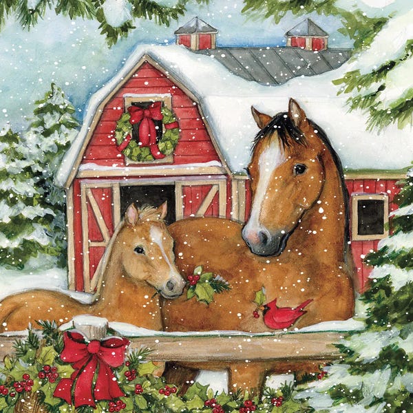 Cardinals: Horse Pair by Susan Winget