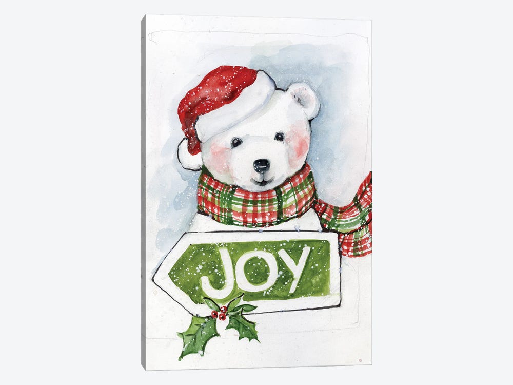 Joy Polar Bear by Susan Winget 1-piece Canvas Artwork