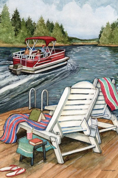 Lake-Vertical by Susan Winget framed wall art