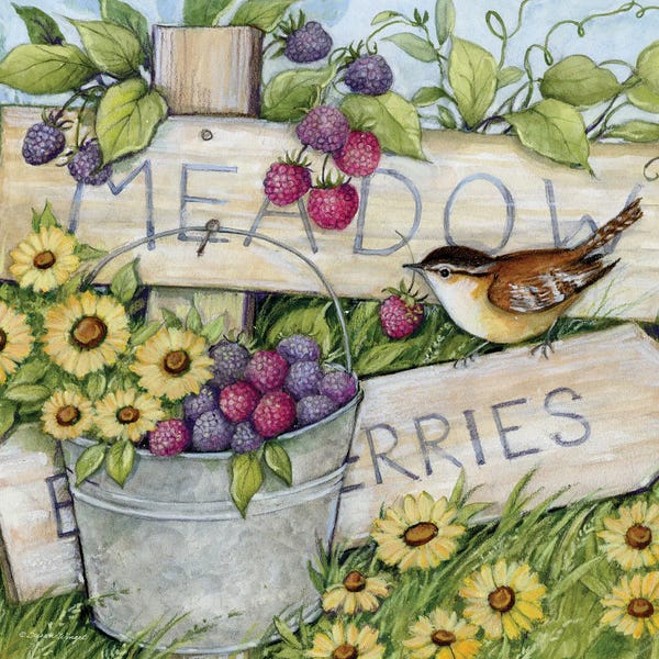 Gardening: Meadow Blackberry Sign by Susan Winget