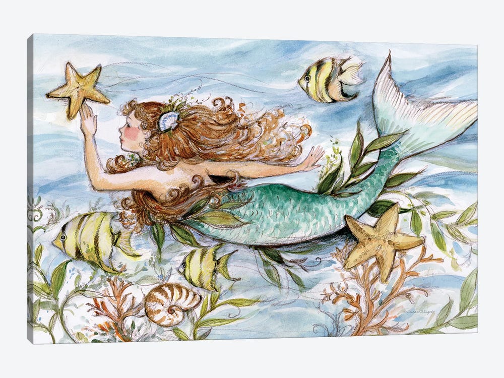 Mermaid-Horizontal by Susan Winget 1-piece Canvas Artwork