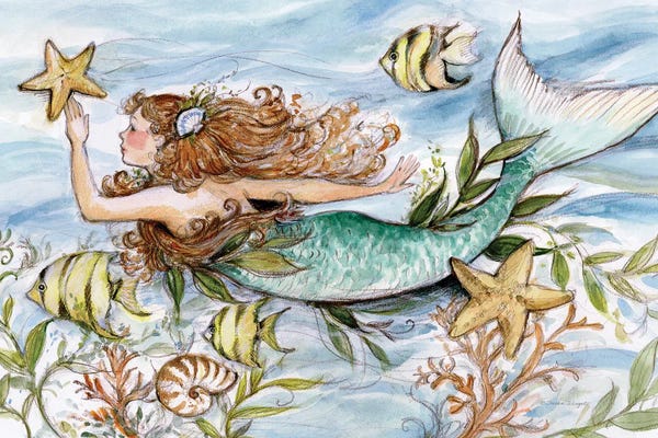 Starfish: Mermaid-Horizontal by Susan Winget