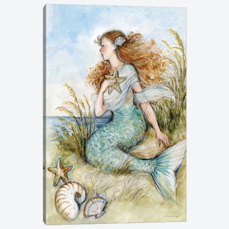Mermaid-Vertical Canvas Print #SWG153} by Susan Winget Canvas Art Print