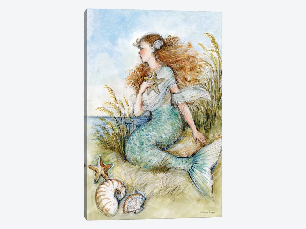 Mermaid-Vertical by Susan Winget 1-piece Canvas Art