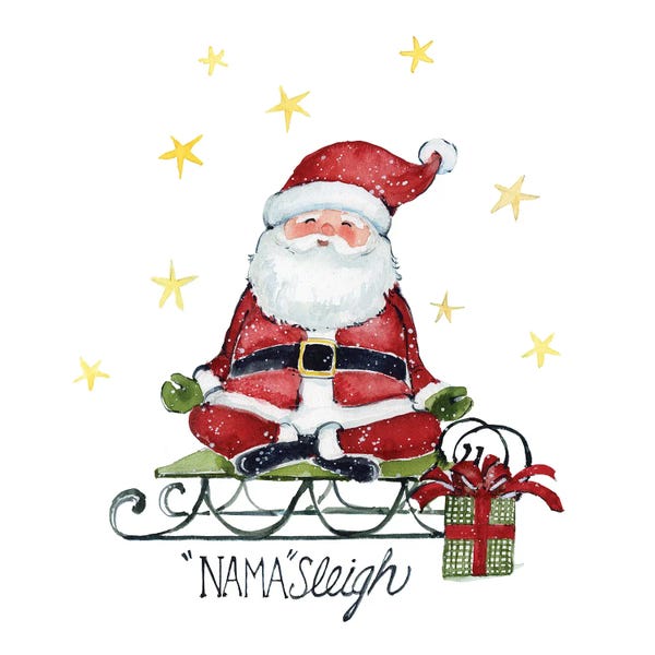 Susan Winget: Nama Sleigh Yoga Santa Snow by Susan Winget