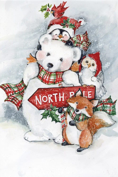 North Pole Bear Friends Snow