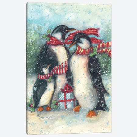 Penguins II Canvas Print #SWG165} by Susan Winget Canvas Print