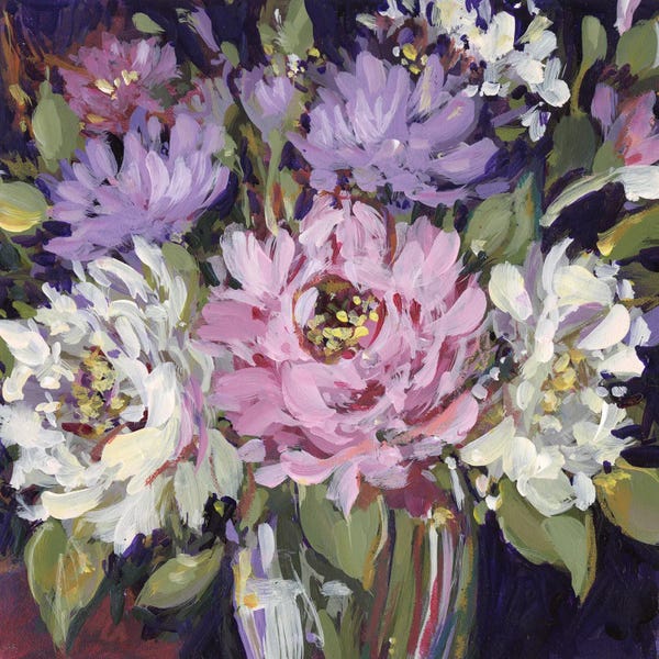 Susan Winget: Pink And White Peony by Susan Winget