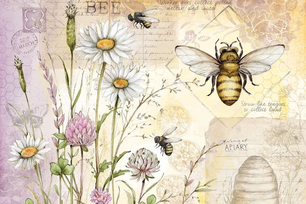 Bees: Bees Wildflowers I by Susan Winget