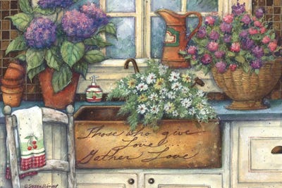 Plants by Kitchen Sink by Susan Winget canvas print