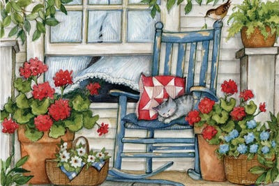 Porch Rocking Chair by Susan Winget canvas print